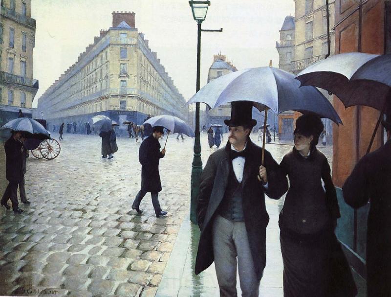Gustave Caillebotte Paris, rain Spain oil painting art